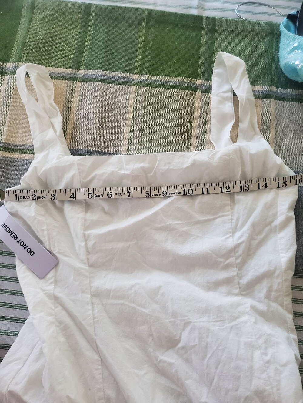 White Square-Neck Maxi Dress Size 4 - Picture 7 of 7
